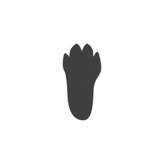 Hare paw print vector icon. filled flat sign for mobile concept and web design. Rabbit footprint glyph icon. Symbol, logo illustration. Vector graphics