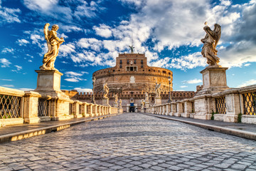 Saint Angelo Castle on a Sunny Day, Castel Sant Angelo in Rome