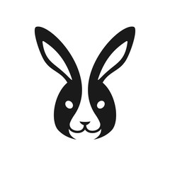 Rabbit face symbol logo design