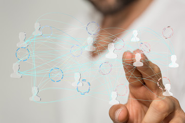 conceptual image with social connection