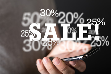SALE CONCEPT DIGITAL in hand