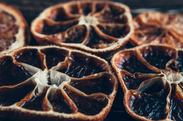 Background from slices of dried oranges