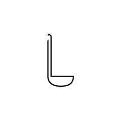 Ladle icon. Kitchen tool symbol. Logo design element