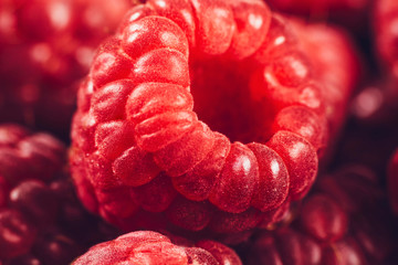 Raspberries Macro Close Up