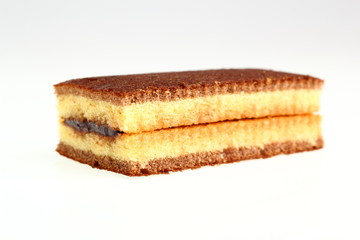 Sponge cake with cocoa filling