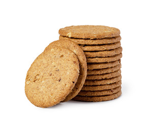 Oatmeal Cookie on a white background