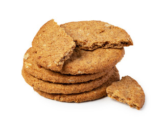 Oatmeal Cookie on a white background
