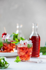Fresh cocktail with pomegranate
