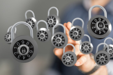 security data code digital in hand