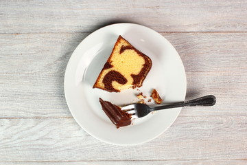 Chocolate Glazed Marble Loaf Cake