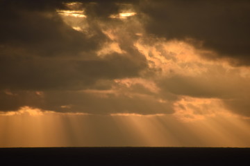 sunset in the sky