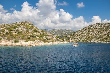 Fototapeta premium The coast of Mediterranean sea