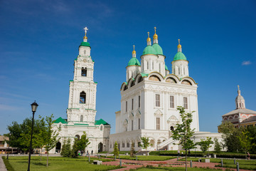 Fototapeta na wymiar Temple in the Astrakhan Kremlin