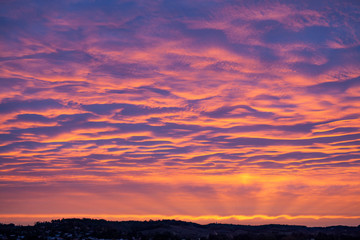 beautiful sunrise in the south of France