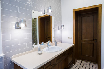 interior of modern bathroom