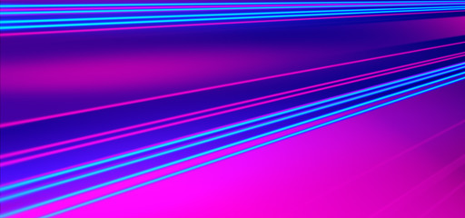 Futuristic lights. Cyberpunk background. Abstract lasers. Pink and Blue.
