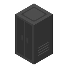 Black elevator icon. Isometric of black elevator vector icon for web design isolated on white background