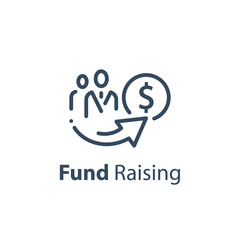 Crowd funding concept, fund raising campaign, venture capital, business grant