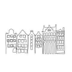 amsterdam house line drawing