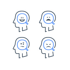 Mood swing, bipolar disorder, manic depression, cognitive psychology or psychiatry concept