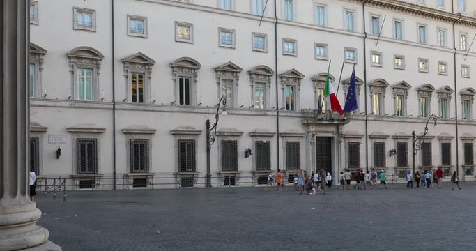Palazzo Chigi, institutional seat of the Italian government.