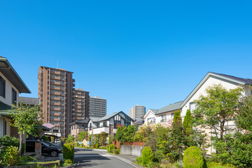 Obraz na płótnie Canvas 日本の住宅地　Japan's residential area, suburbs of Tokyo 