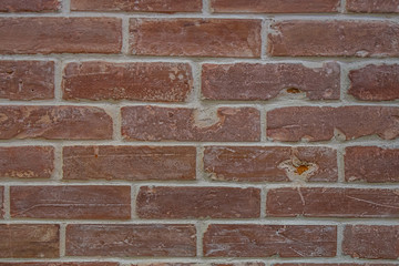 vintage background of brick wall close up