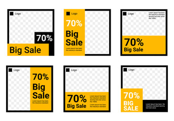 Editable social media post template. Banners for Social Digital Marketing.