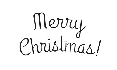 Merry Christmas text. Xmas banner for typography. Winter holidays greeting card design element. Vector illustration.