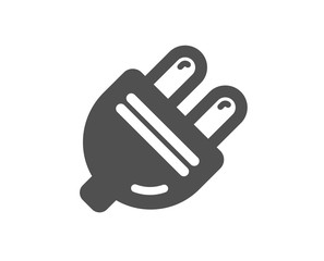 Energy sign. Electric plug icon. Electricity power symbol. Classic flat style. Simple electric plug icon. Vector