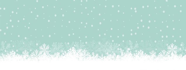Chritmas background snowflakes teal green snow winter Illustration Vector eps10