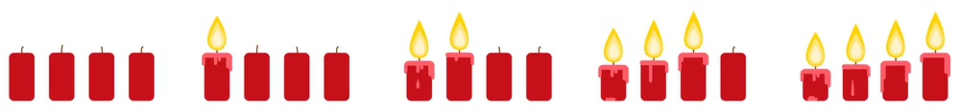 Christmas Advent candles Illustration Vector eps10