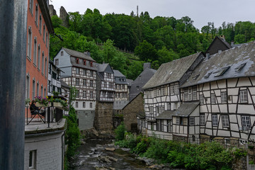 Monschau, medieval old town in Germany, north Eifel