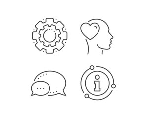 Friend line icon. Chat bubble, info sign elements. Friendship love sign. Assistance business symbol. Linear friend outline icon. Information bubble. Vector