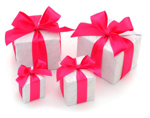 Gift boxes, gifts on a white background isolated.