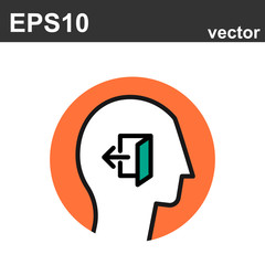 Head icon. Premium quality vector graphics concept for web.