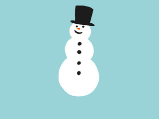 snowman on a background
