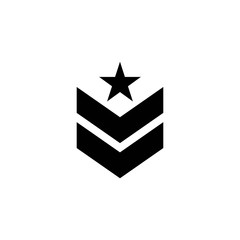 rank on the sleeve icon. Element of military for mobile concept and web apps. Detailed rank on the sleeve icon can be used for web and mobile. Premium icon on white background