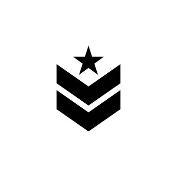 rank on the sleeve icon. Element of military for mobile concept and web apps. Detailed rank on the sleeve icon can be used for web and mobile. Premium icon on white background