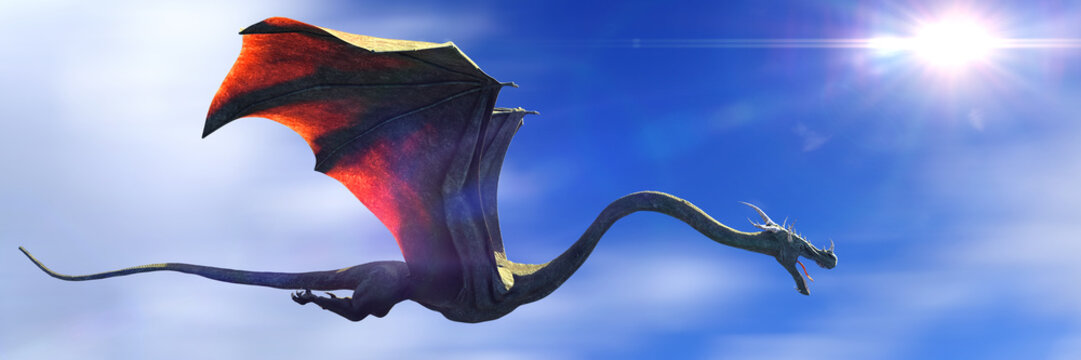 dragon, fast flying mythological creature 