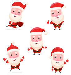 Cartoon Santa characters. To see the other vector santa illustrations , please check Christmas collection.