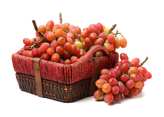 Grapes on a white background 