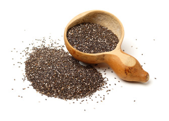 Chia Seed. Natural, annual on white background