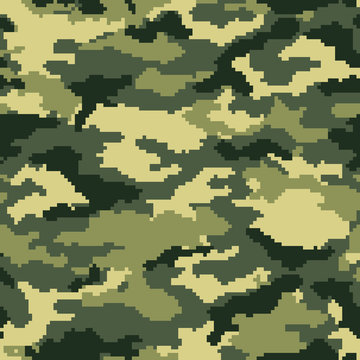 Dark green pixels camouflage