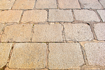 Obraz premium Walkway tiles made of clay, look old