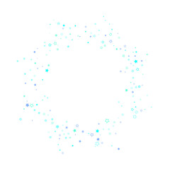 Blue, cyan, turquoise glitter stars confetti