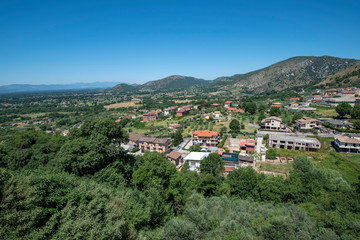 Fototapeta na wymiar Summer landscape in Ciociaria near Roccasecca