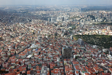 Fototapeta premium aerial view of Istanbul from the roof of a skyscraper