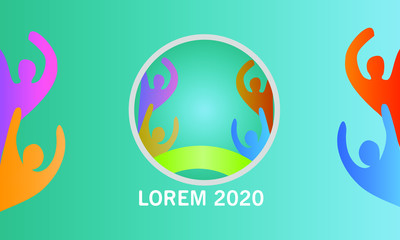 Blue sports background, football, vector illustration