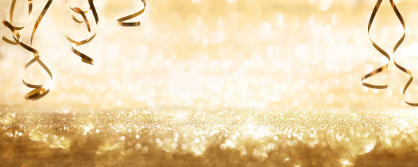 Golden sparkling party background